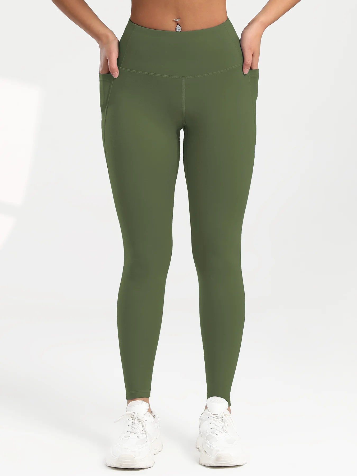 Solid Color Back Waist Pocket High Waist Fitness Yoga Legging soft Women Sport Pant Tight Butter Athletic Gym Ankle-Length Pants